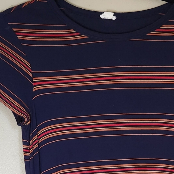 Garage Striped T-Shirt Mini Dress Sz S Navy - Picture 3 of 4